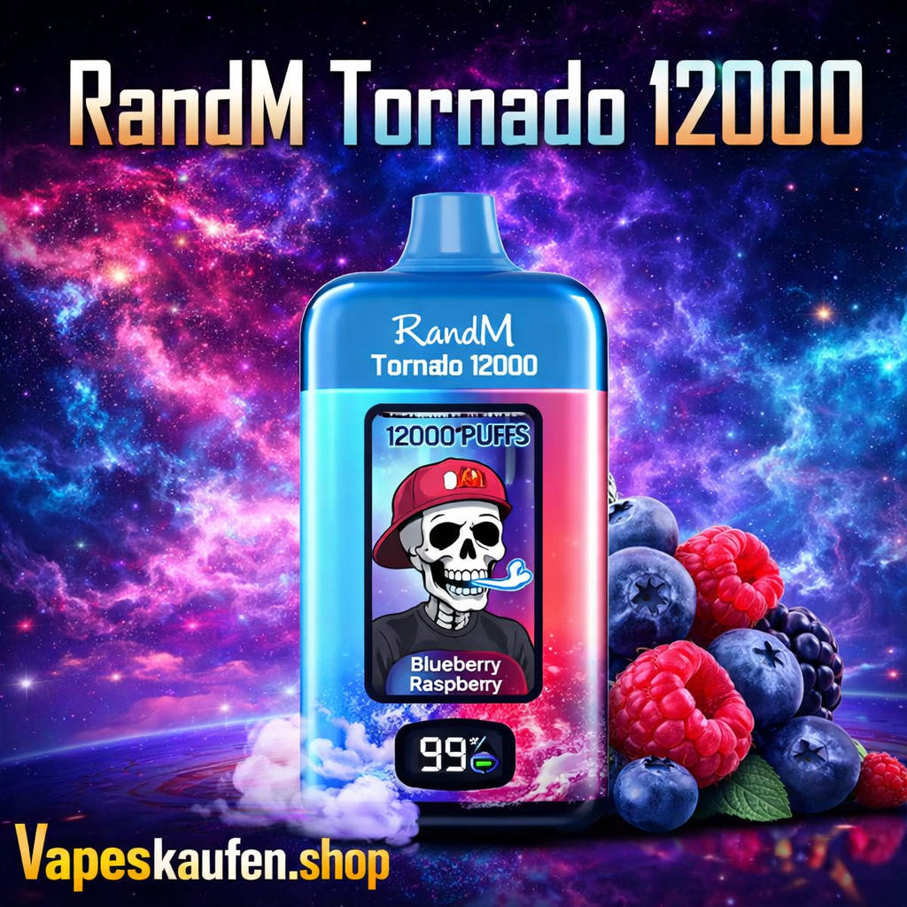 RandM Tornado-Vape 12K BLUEBERRY RASPBERRY