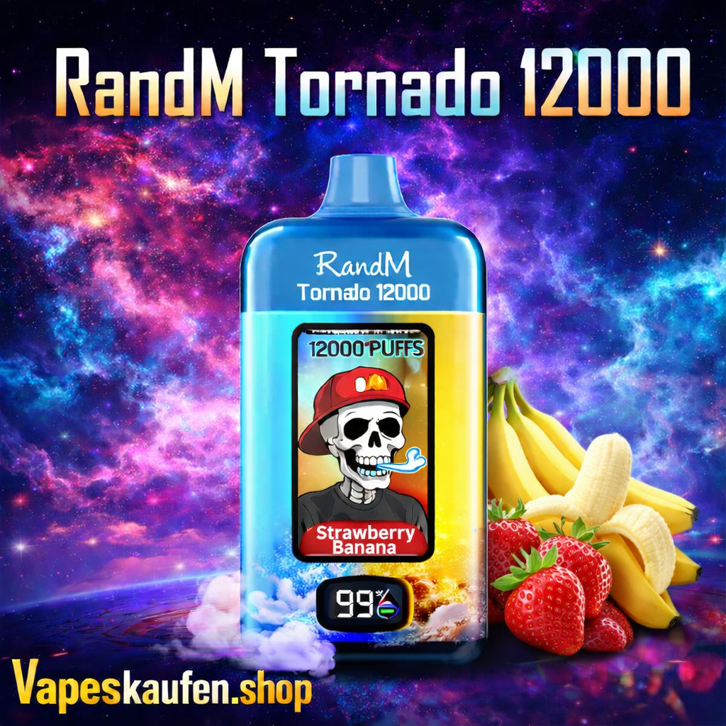 RandM Tornado-Vape 12K STRAWBERRY BANANA